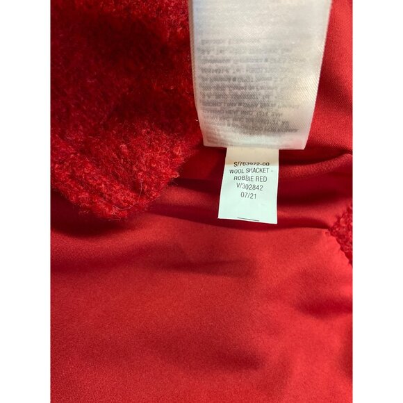Old Navy Wool Shacket XL Red Button-Front Jacket - Picture 6 of 10